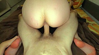 RUSSIAN SLUT CUMS TWICE LEGS SHAKING ON FAT COCK IN TIGHT PUSSY