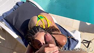 Fucking this naughty pool bitch hard in her pussy