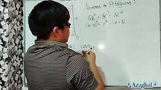 Nerdy teacher breaks down sexy Pythagoras math theorem