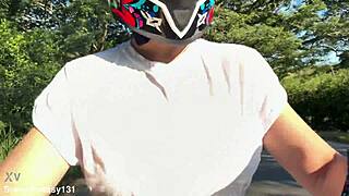 hey my fave didi client notices no bra and slips hands in my panties outdoors