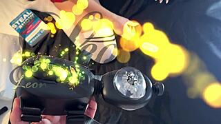 I'm so horny watching this beautiful blonde tease and handjob that huge cock