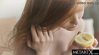 i'm natural redhead fingers deep in juicy pussy teasing nipples