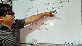 Nerdy teacher breaks down sexy Pythagoras math theorem
