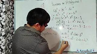 Nerdy teacher breaks down sexy Pythagoras math theorem