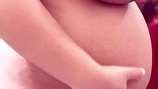 pregnant arab stepmom teases on webcam stripping clothes to reveal hairy pussy