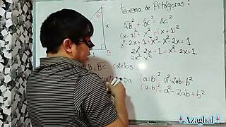 Nerdy teacher breaks down sexy Pythagoras math theorem