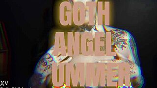 Does goth slut angel summer deserve big cock domination in fishnets?