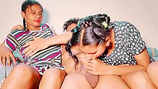 uttaran20's pretty skinny milf tits lead to wild ffm threesome squirting.