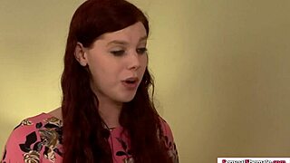 petite tgirl ass stretched wide by redhead babe's anal toys deepthroat fingering