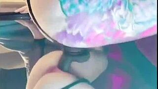 Redhead Milf Rides Huge BBC Dildo on Shaved Wet Pussy