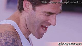 Sporty Blonde Milf's Workout Interrupted by Horny Instructor's Handjob