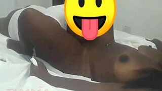 Curvy ebony bbw prostitute masturbates hairy pussy to intense squirting orgasm