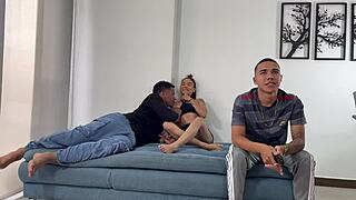 a delicious bbc stretches my wet pussy while husband watches allison sweet