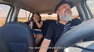 i'm naked uber passenger sucking cock while he fingers my wet pussy deep