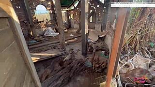 blonde latina milf with big natural tits and juicy pussy fucked hard at waterfall by monster cock