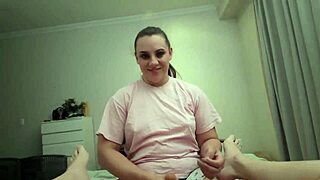 Late night she tricks him into pov pegging his ass with strapon until massive cumshot in sensual homemade style