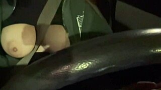 Artemisia Love Flashes Big Tits on Car Ride