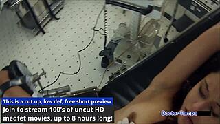 dr tampa locks petite alexa chang in handcuffs spreads pussy backstage