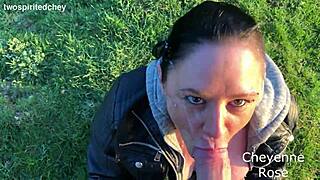 Matty hooks up OUTDOOR with busty neighbor for WILD ass FUCKING fun