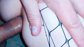 The wife slips into stockings craving rough hard pussy pounding from her man