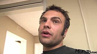 Black-haired amateur takes sticky facial in debut sex vid