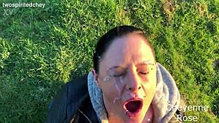 Matty hooks up OUTDOOR with busty neighbor for WILD ass FUCKING fun