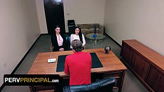 Vice principal's ass and pussy pay for embezzling now right?