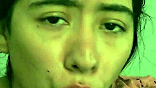 AMATEUR LATINA SLUT GIVES GREAT BLOWJOB then rides MONSTER COCK cowgirl