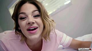 evelin stone bends over in kitchen for deep doggystyle pounding