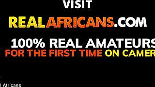 Young african couple sneaks passionate doggystyle pounding homemade tape