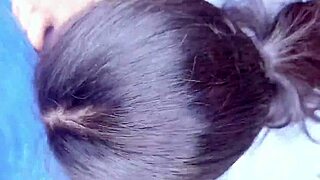 pinay girlfriend deepthroats balls and cock before swallowing hot cum load