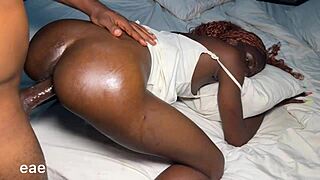 slutty pornstar bends over for bbc doggystyle then rides hard