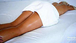 Step mom moans as stepson oils her curves for deep massage creampie finish