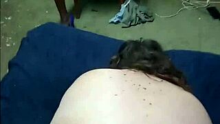 WIFE BENT OVER FOR DOGGY FUCK WHILE WATCHING WORKER FINGER HER JUICY PUSSY