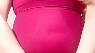 colombian latina stepmom's giant cameltoe sways as shaved pussy rides stepson hard