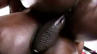 whoa, check this dark ebony barbie banxxx's big bouncing boobs slammed by huge bbc