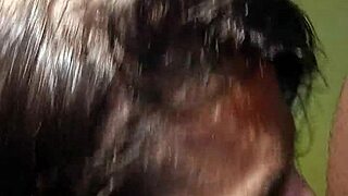 Sucking that big black cock until he explodes all over her