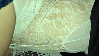 Jerking huge cock onto sleeping best friend's mom's big tits and ass