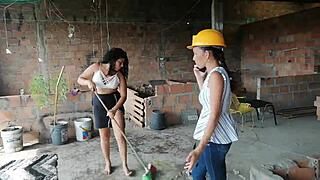 made my employee lick old pussy dildo fuck