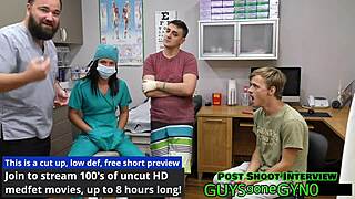 Ready for daddy's femdom nurse in latex gloves to dominate your penis close up in hospital bondage?