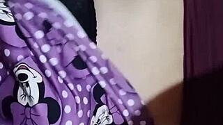 horny latina neighbor bursts in, catches white guy jerking and joins his dirty toy play