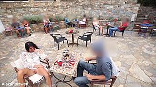 omg i yanked out his monster cock right in the restaurant 😱🍆💦