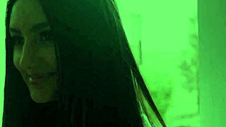 Dude this gorgeous small tits teen babe looks so horny riding that massive cock in HD