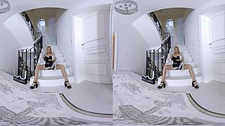 Hot maid in costume goes extra mile sucking and fucking in vrpornjack reality