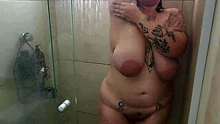 Bbw Latina Shower After Gym Workout