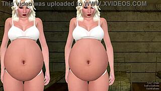 triplet sisters experience intense body inflation with ripped clothes