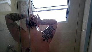 Bbw Latina Shower After Gym Workout