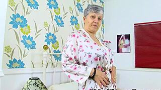 wanna watch british granny savana tease big tits in fishnets and leggings?