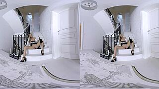 Hot maid in costume goes extra mile sucking and fucking in vrpornjack reality