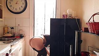 karina the housewife looked innocent in the kitchen until you showed up ready for anything